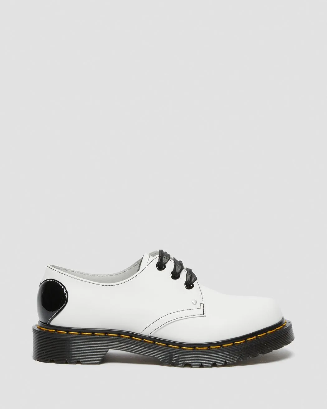 1461 HEARTS WHITE SMOOTH PATENT OXFORD SHOE