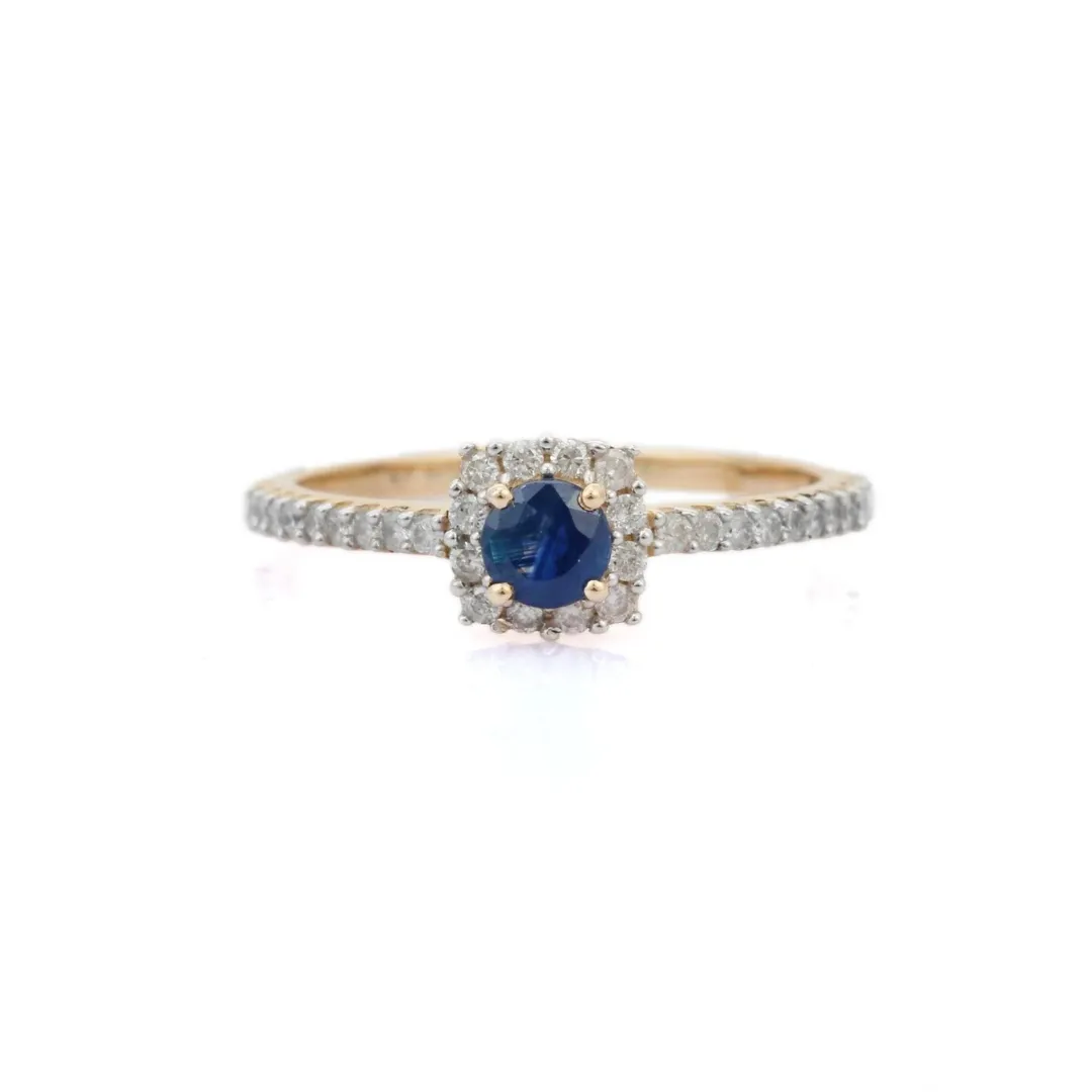 14K Yellow Gold Sapphire Ring