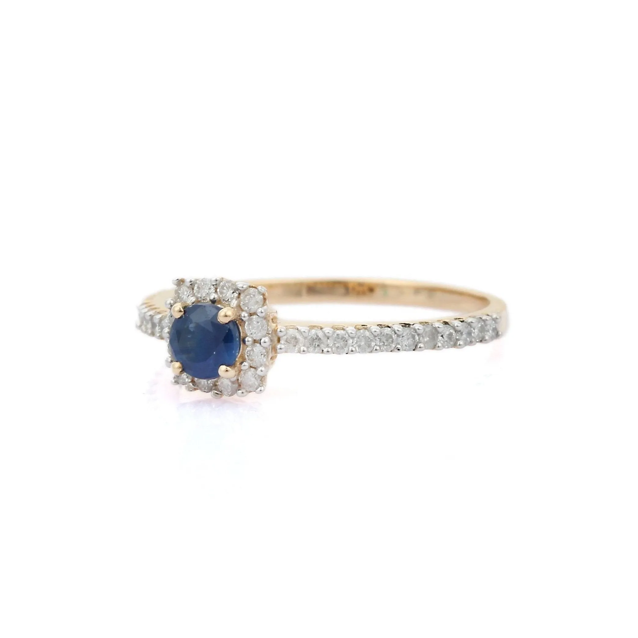 14K Yellow Gold Sapphire Ring