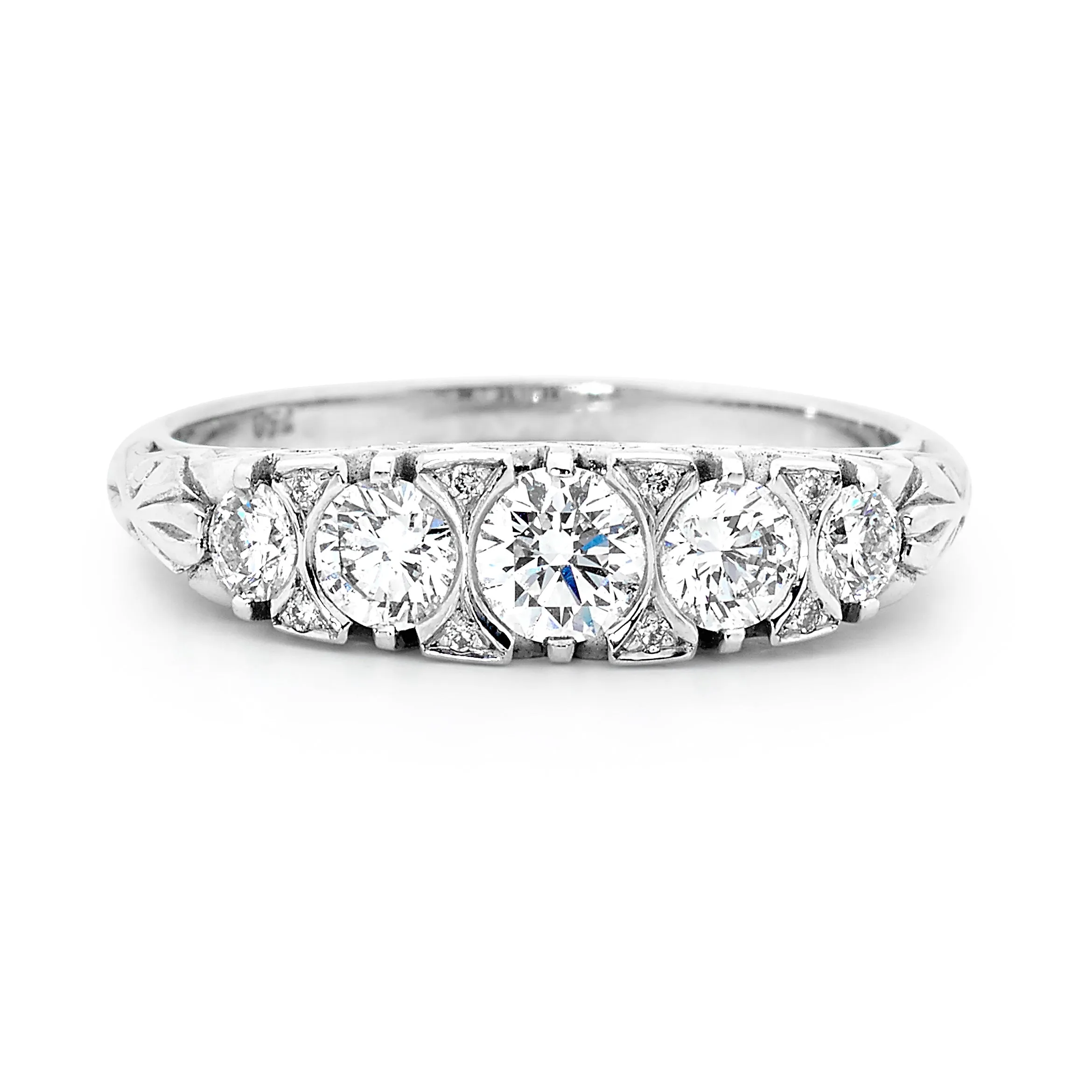 18ct White Gold 5 Stone Diamond Ring