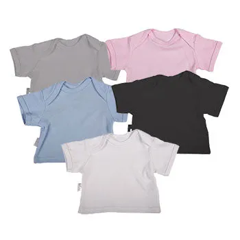 2-Pack Baby Short Sleeve Envelope Neck T-Shirts Made From 100% Cotton