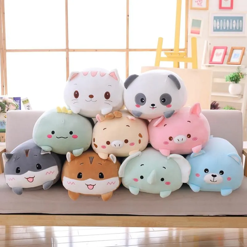 9 Styles Animal Dinosaur Pig Cat Bear Cute Plush Toy Soft Cartoon Panda Hamster Elephant Deer Stuffed Doll For Baby Pillow Gift