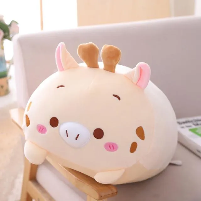 9 Styles Animal Dinosaur Pig Cat Bear Cute Plush Toy Soft Cartoon Panda Hamster Elephant Deer Stuffed Doll For Baby Pillow Gift