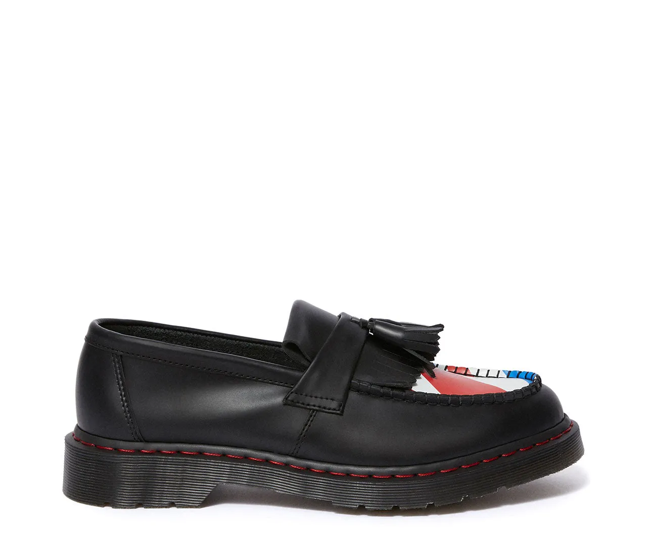 ADRIAN WHO BLACK UNION JACK SMOOTH LOAFER