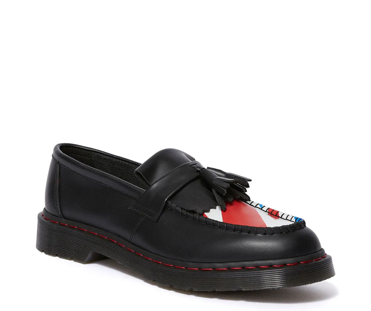 ADRIAN WHO BLACK UNION JACK SMOOTH LOAFER