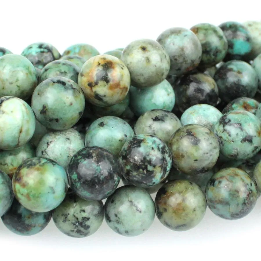 African Turquoise 10mm Round - 8-Inch