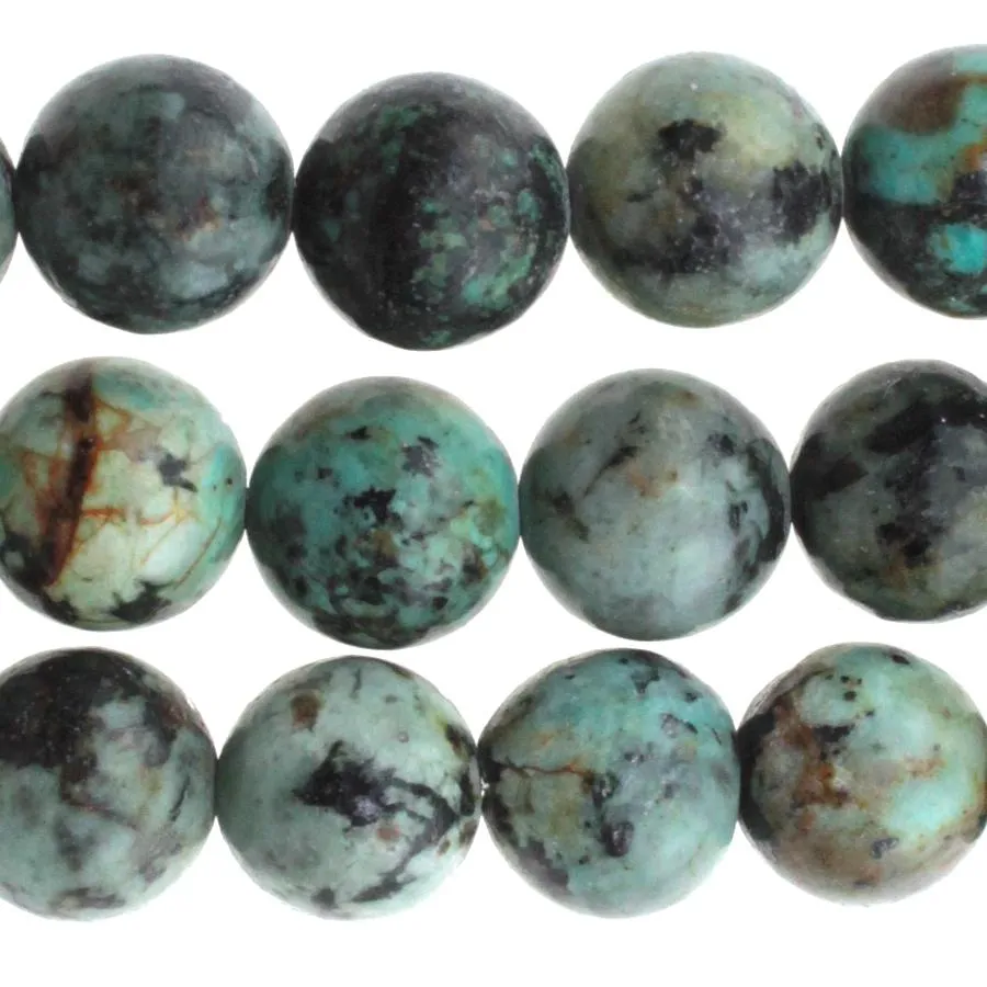 African Turquoise 10mm Round - 8-Inch