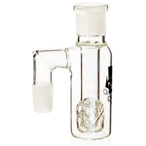 Ash Catcher w/ 18mm Joint, 90 Angle, Reti Perc, by Diamond Glass