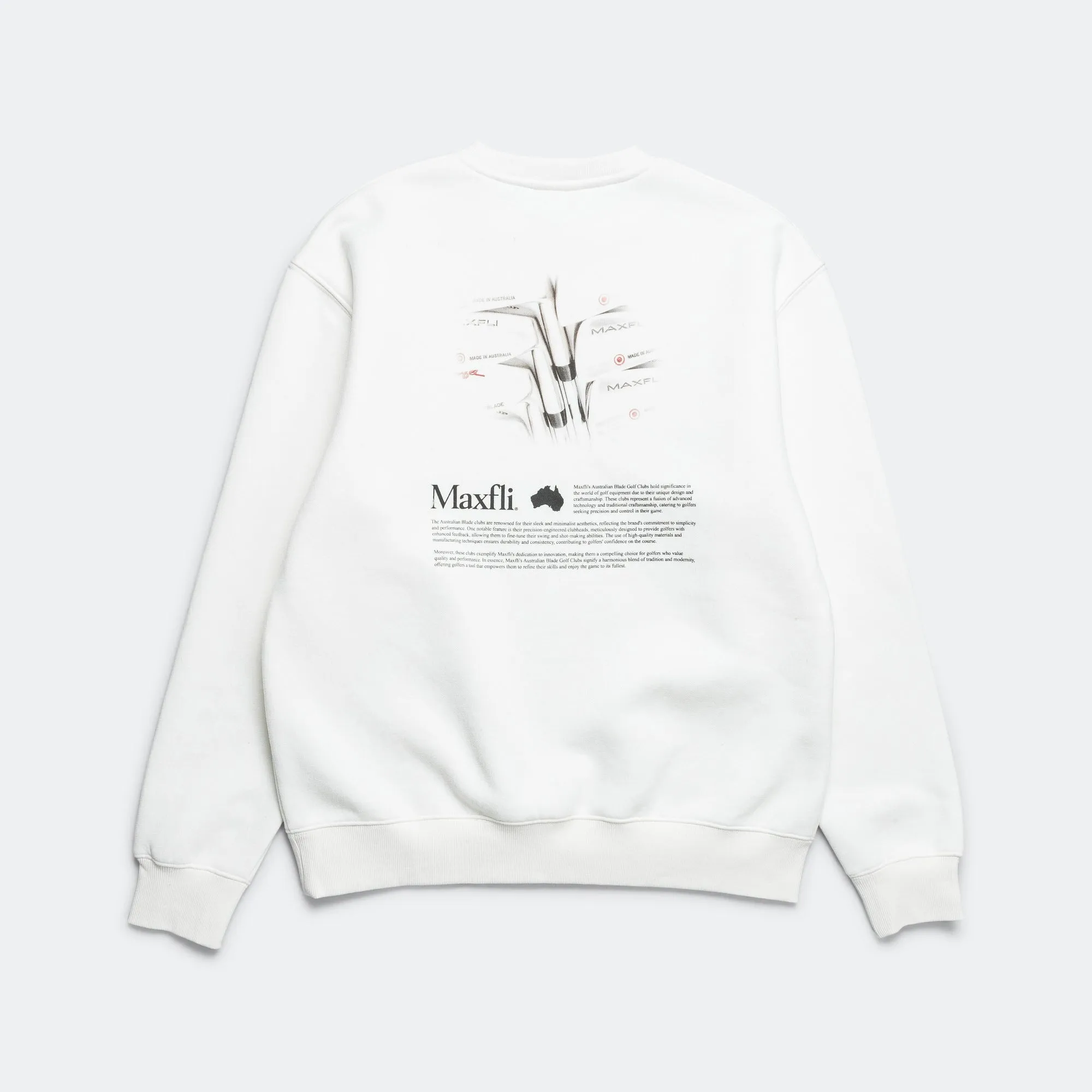 Aussie Blades Crewneck x Maxfli - White