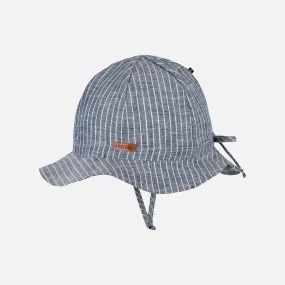 Baby & Kids Linen Sun Hat - Navy Stripe