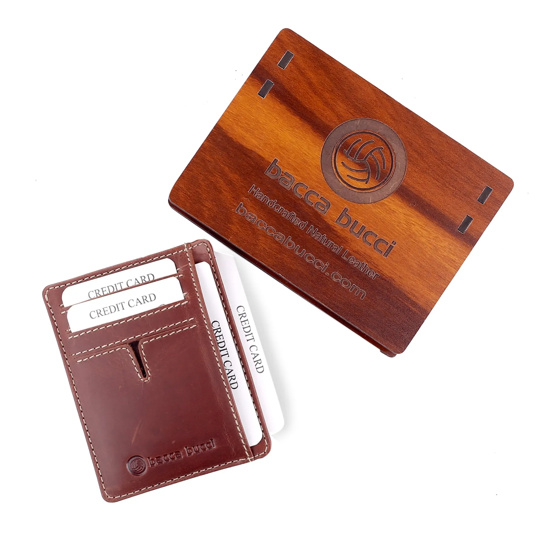 Bacca Bucci Genuine Leather Unisex Credit-Card Holder Wallet