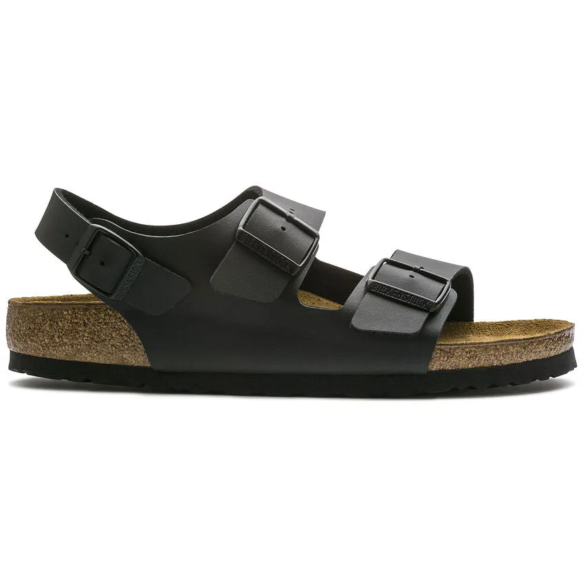 Birkenstock UNISEX Milano Birko-Flor (Black - Wide Fit)