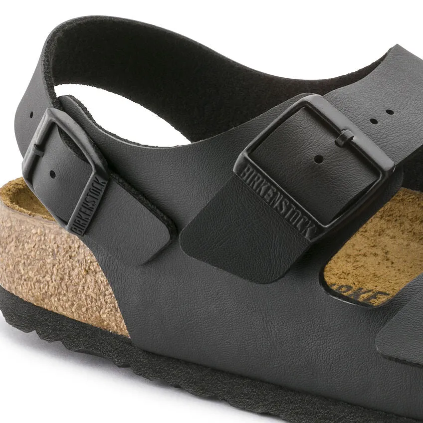 Birkenstock UNISEX Milano Birko-Flor (Black - Wide Fit)