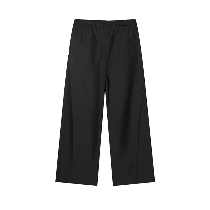 Black Oversized Wool Trousers