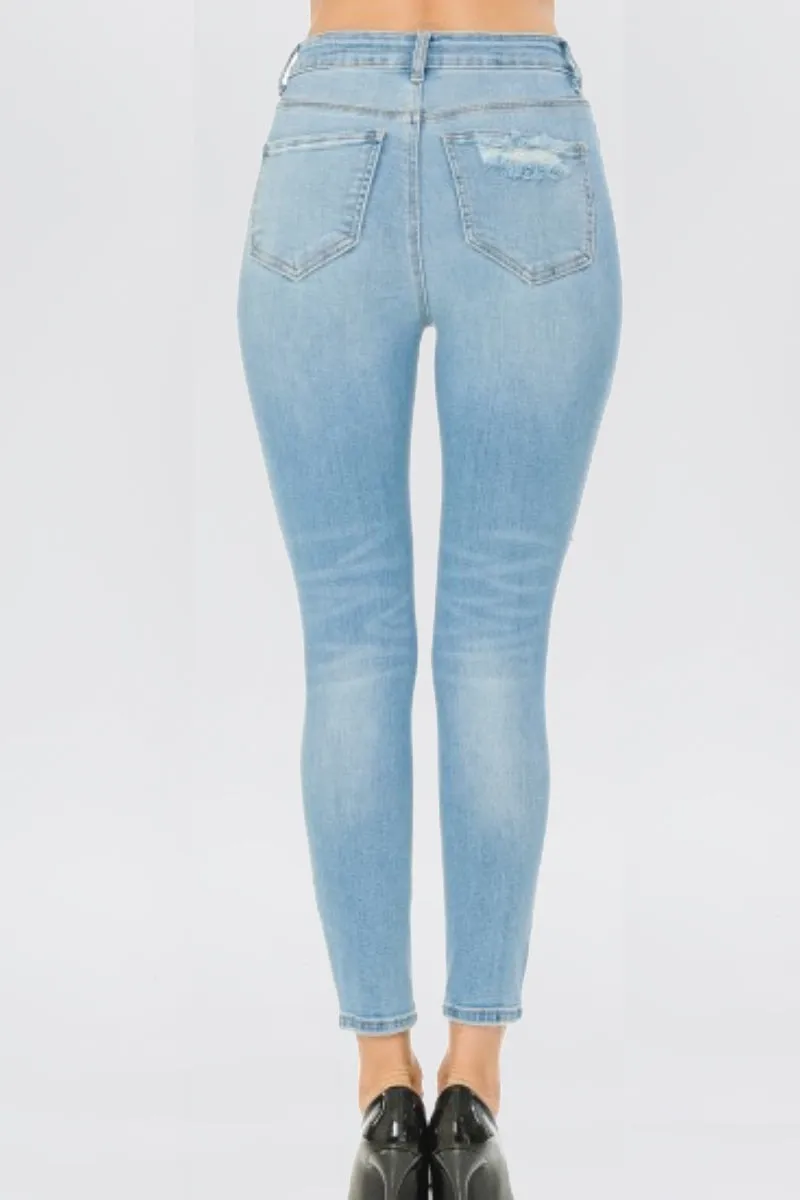 Blue Blue Distressed in High Waist Denim