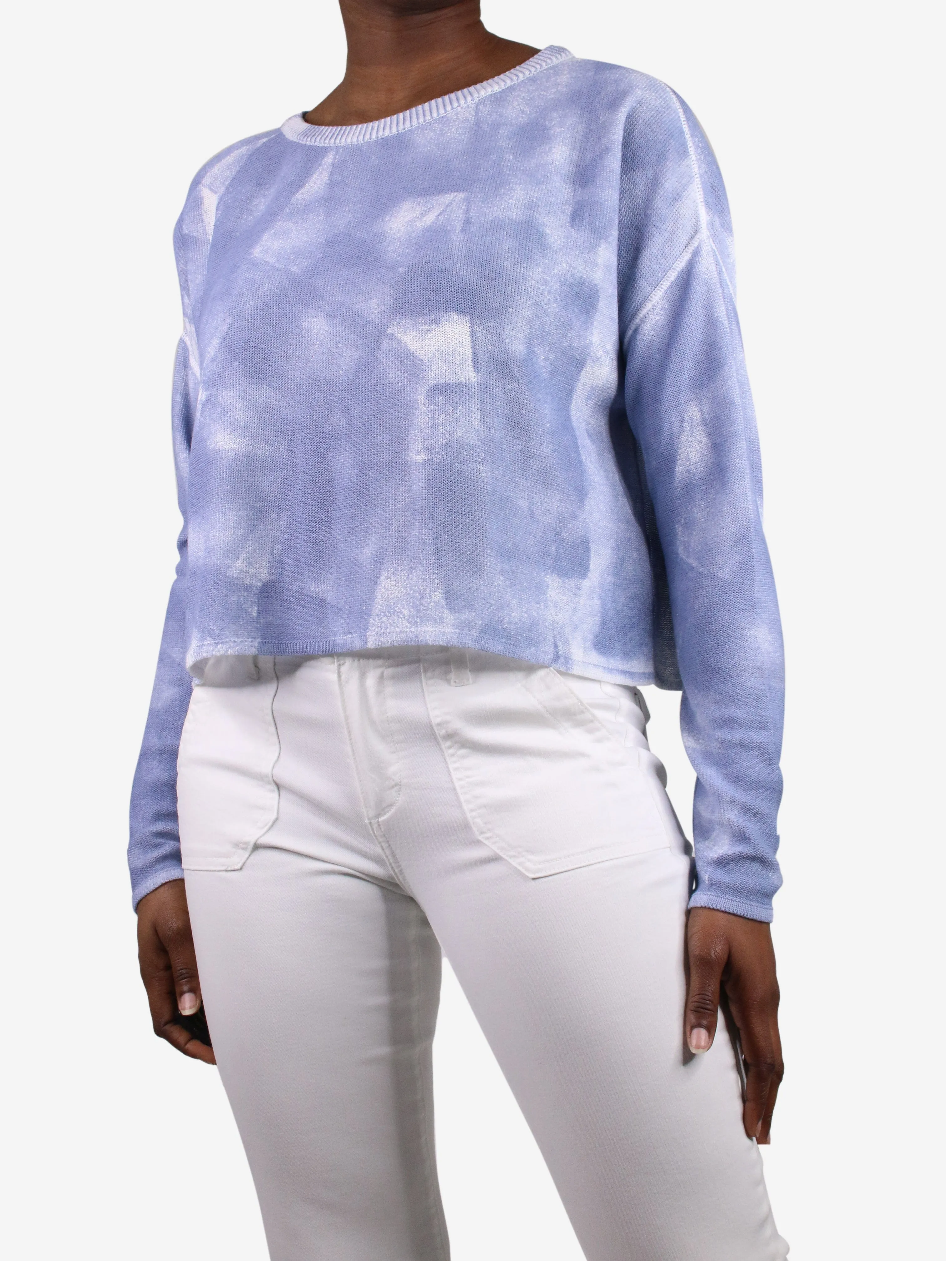 Blue cropped sweater - One Size