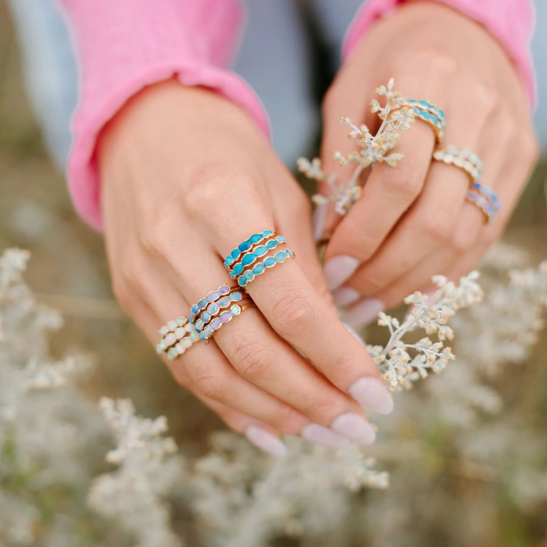 Blue Opal Ring