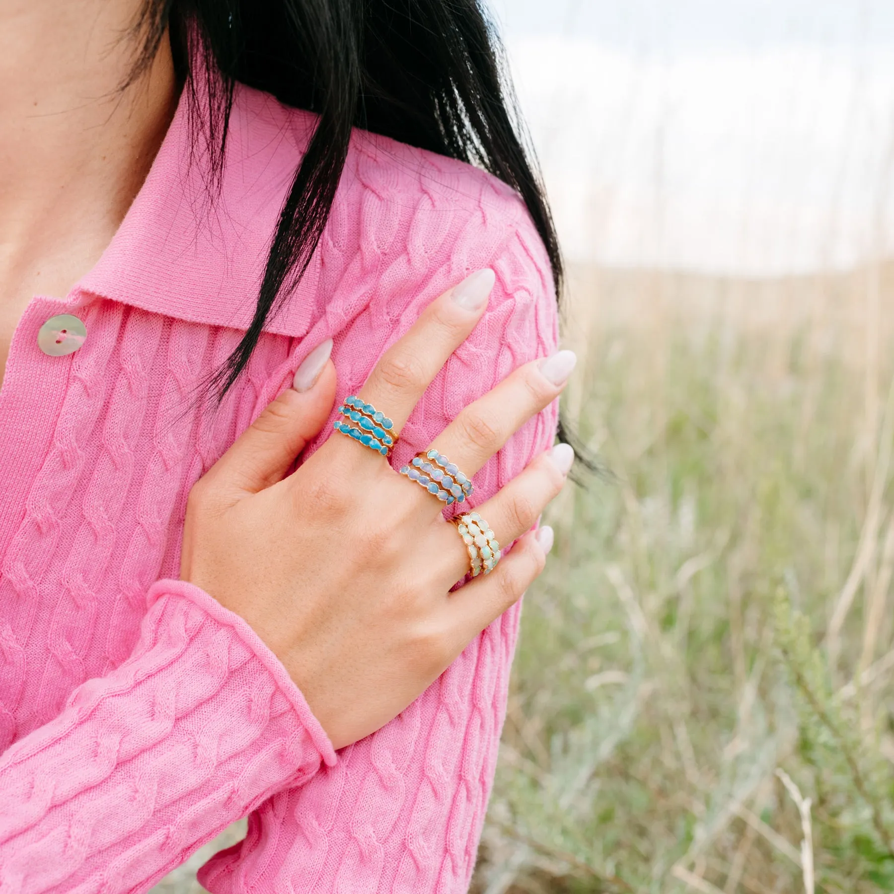 Blue Opal Ring