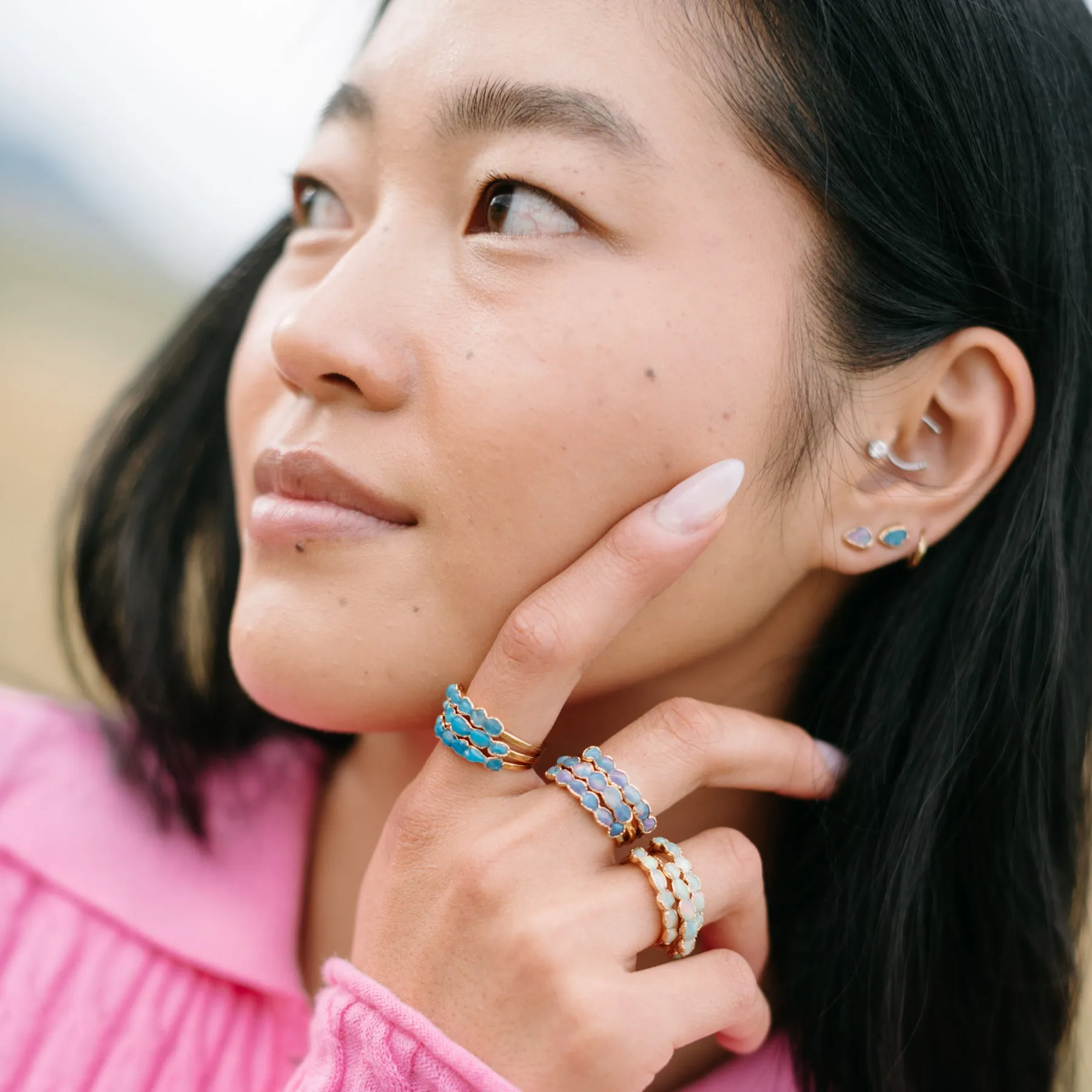 Blue Opal Ring