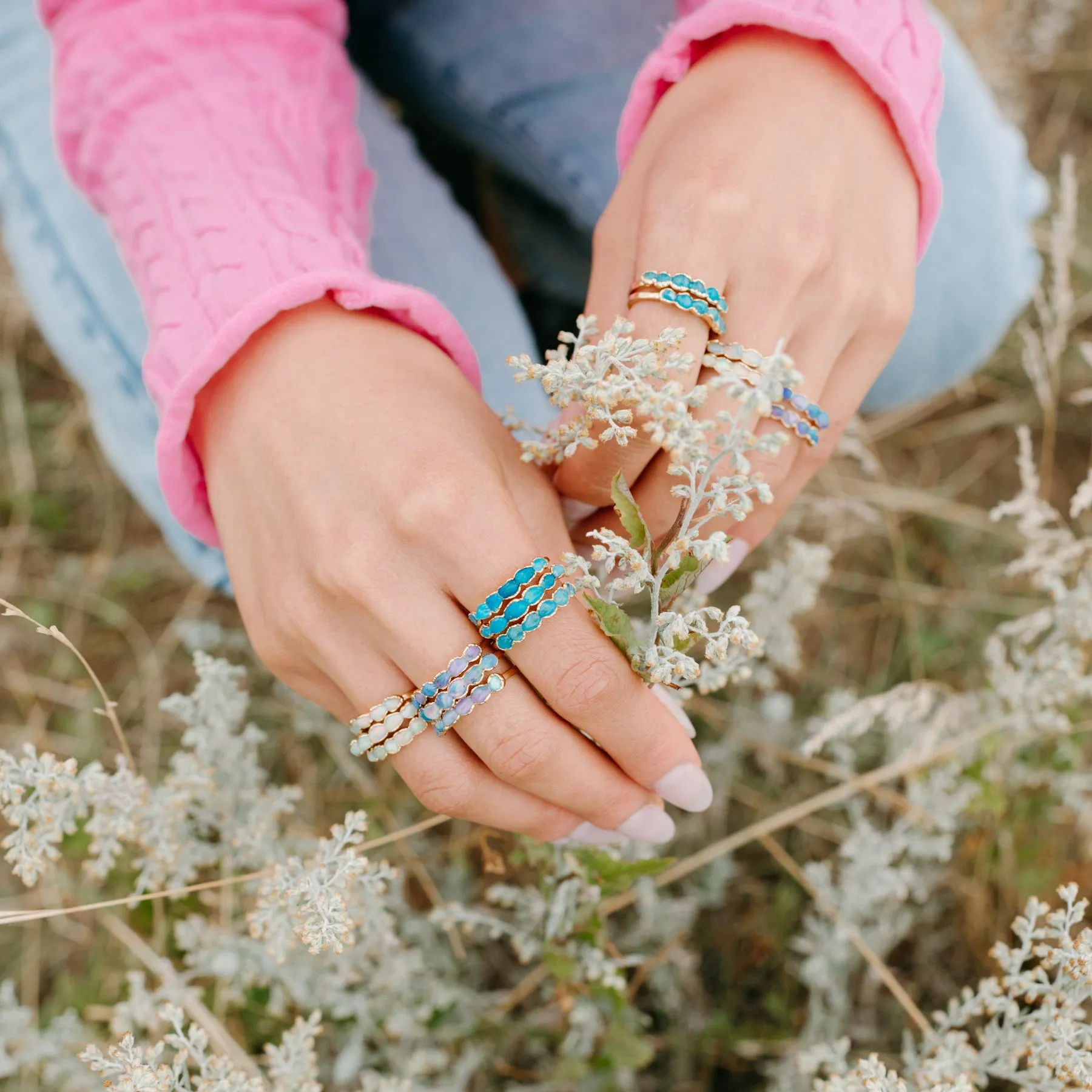 Blue Opal Ring