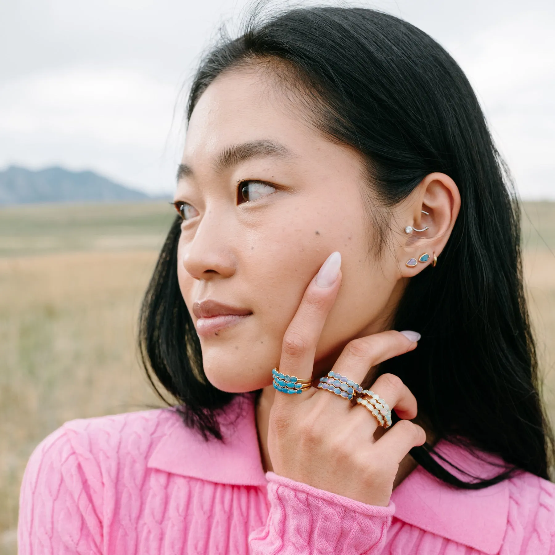 Blue Opal Ring