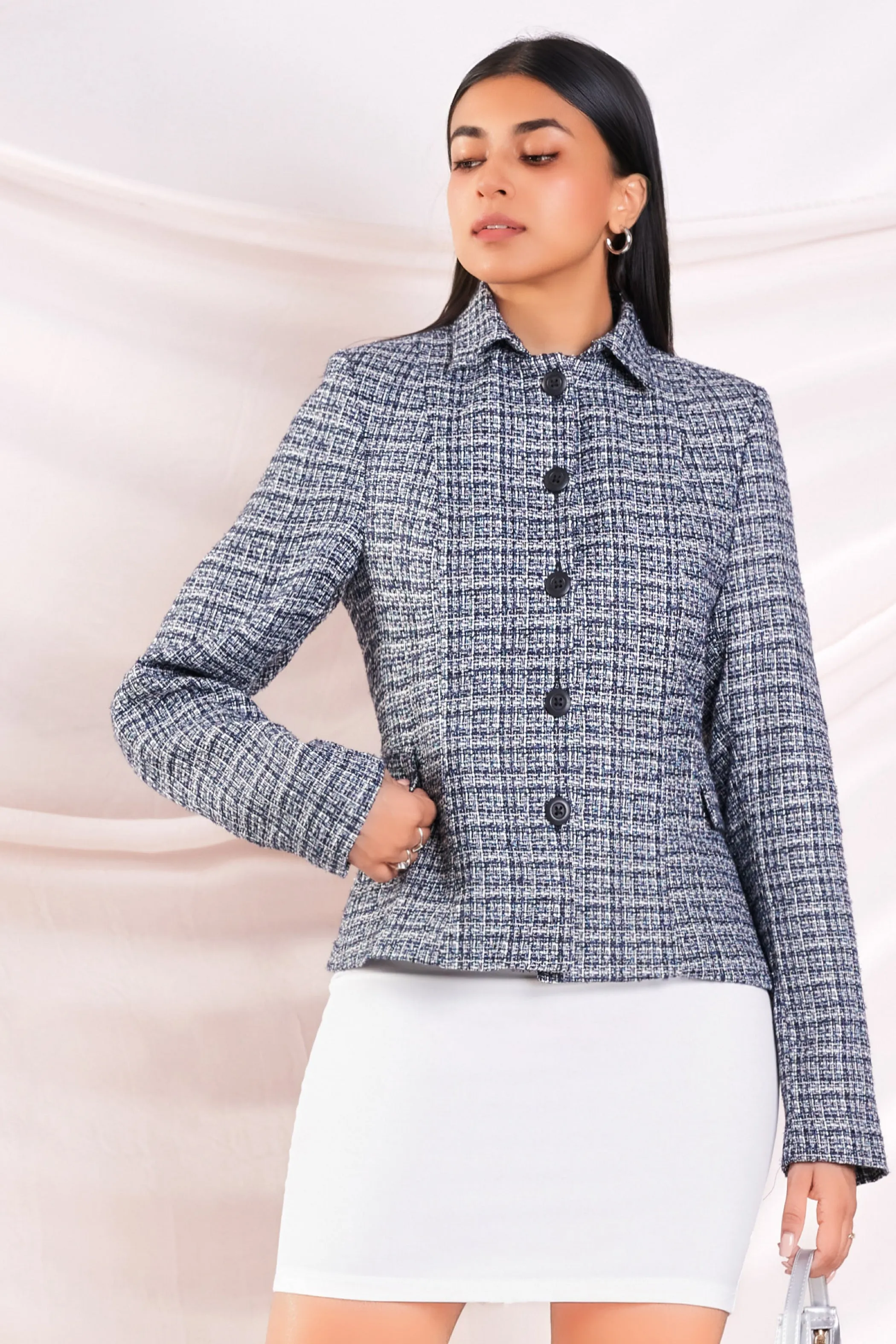 Blue Tweed Blazer