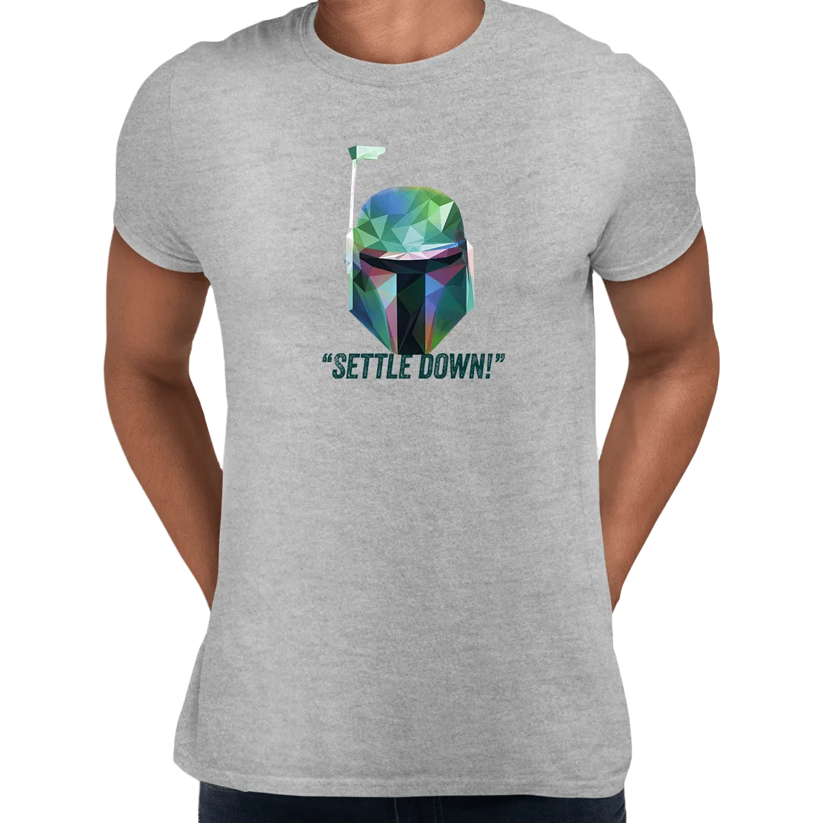 Boba Fett Settle Down Famous Star Wars character quote Unisex Male T-shirt