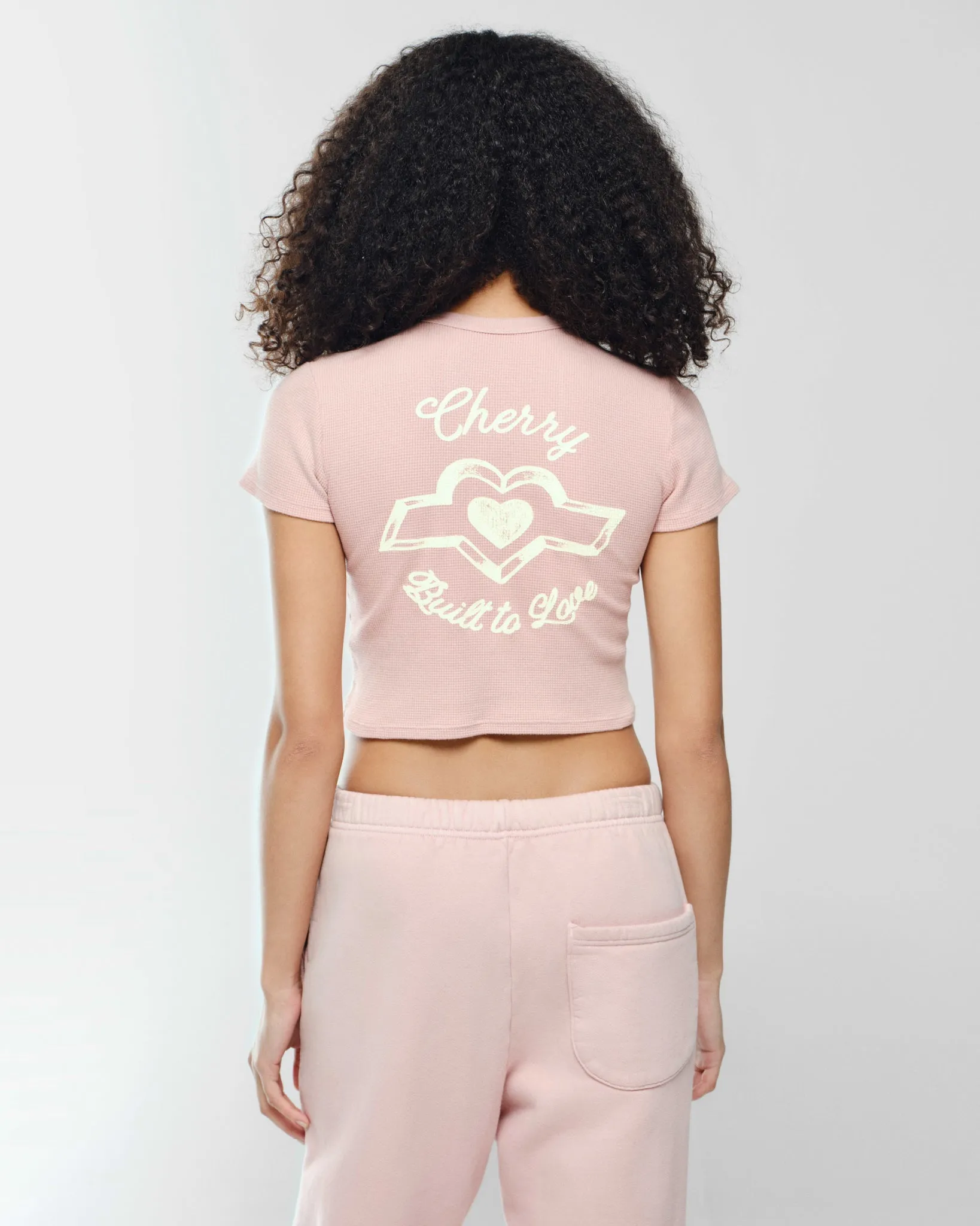 Built to Love Thermal Baby Tee (Rose)