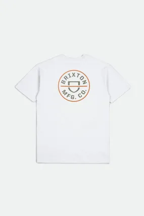 Crest II S/S Standard Tee - White/Olive Surplus