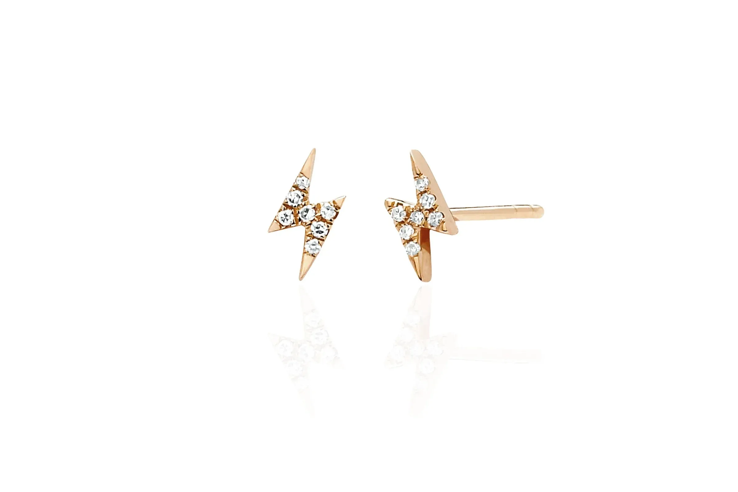 Diamond Mini Lightning Bolt Stud