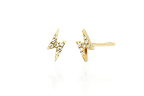 Diamond Mini Lightning Bolt Stud