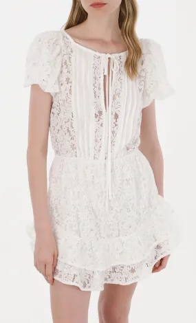 ESPECIA Wisteria Mini Dress - Off White