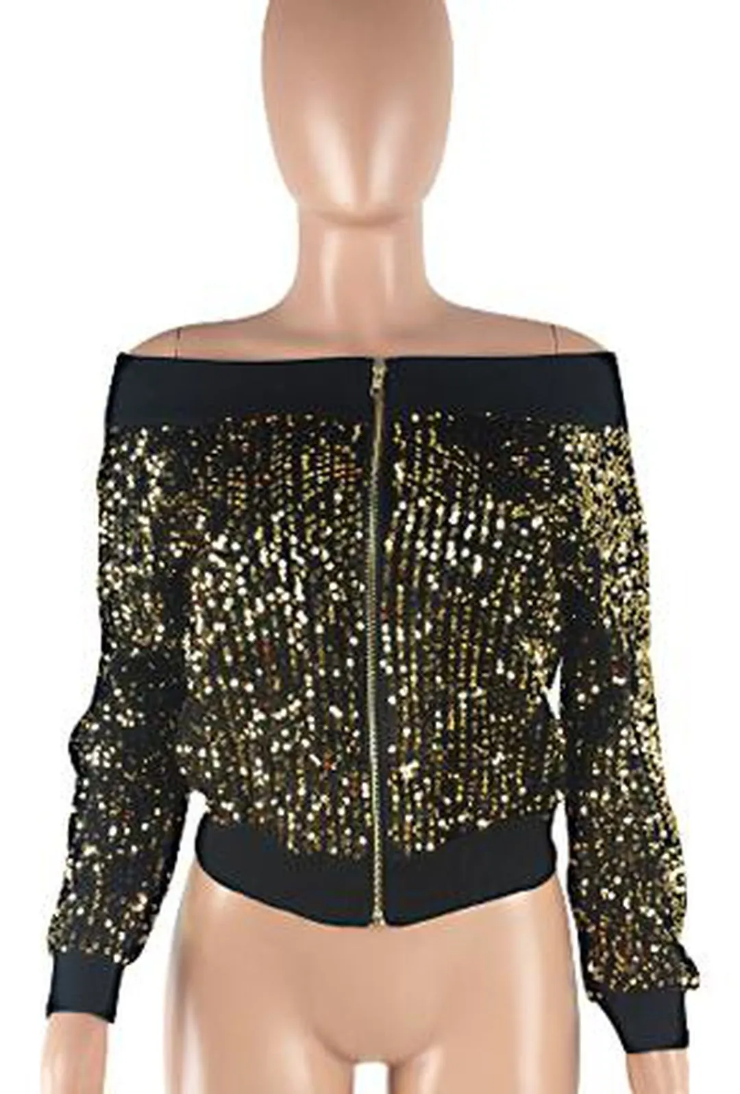 FAITH - SEQUIN BOMBER JACKET