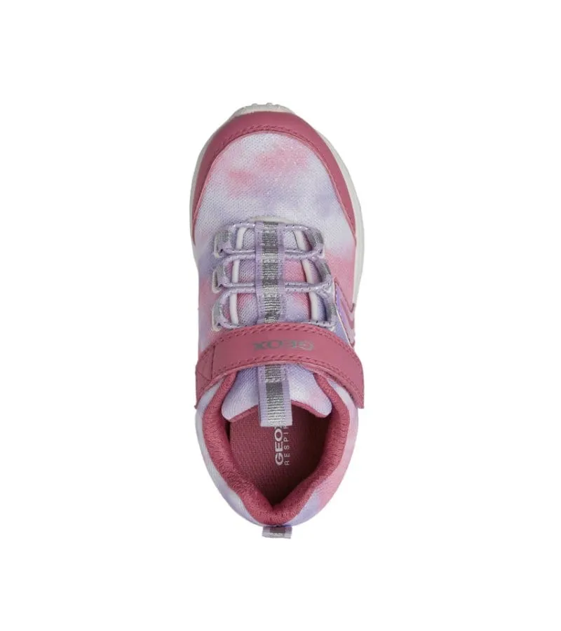 Geox Girls Pink Marble Effect New Torque Runner J258HA