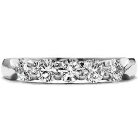 Hearts On Fire Five-Stone Wedding Band