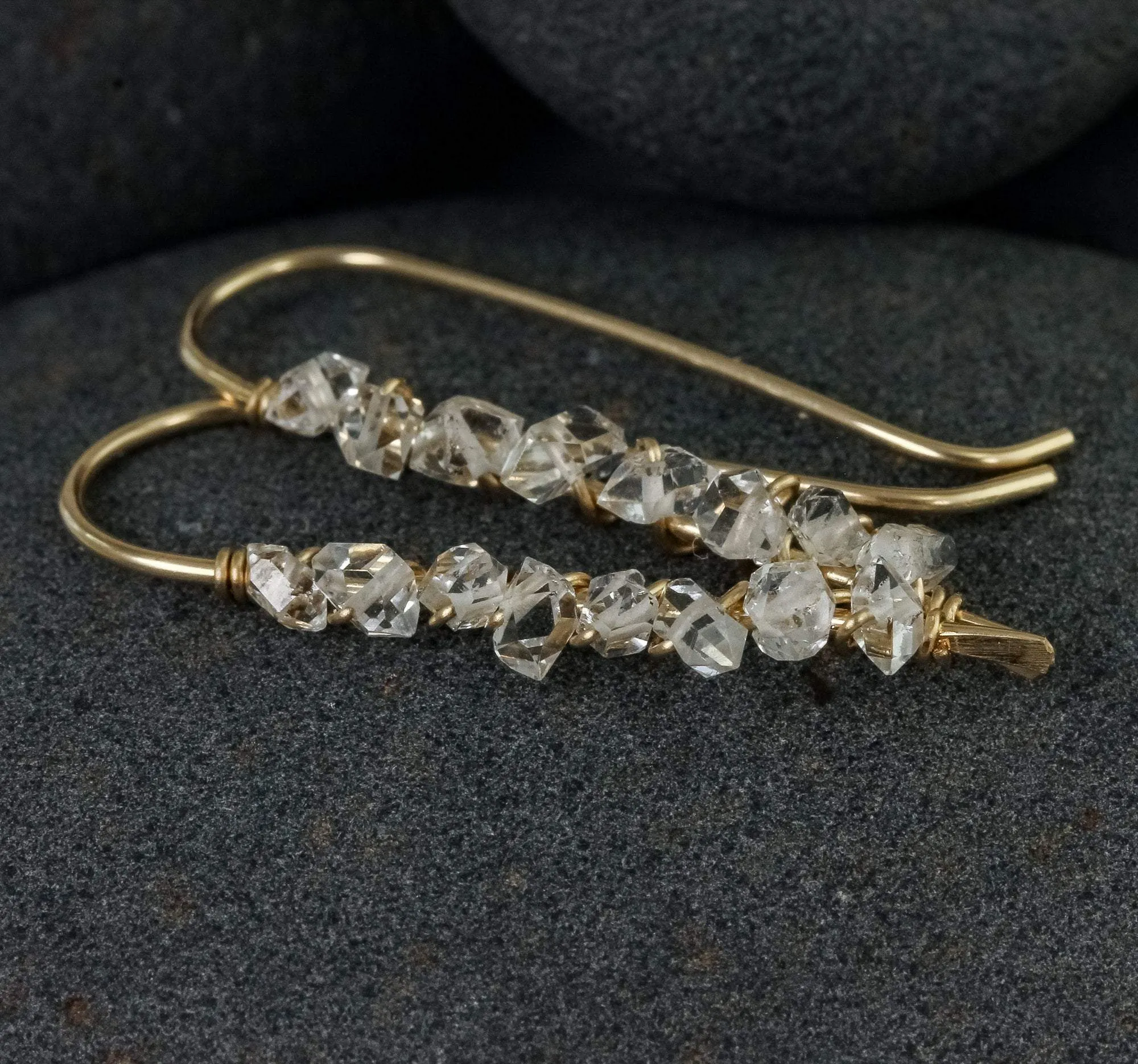 Herkimer Diamond Ear Climbers