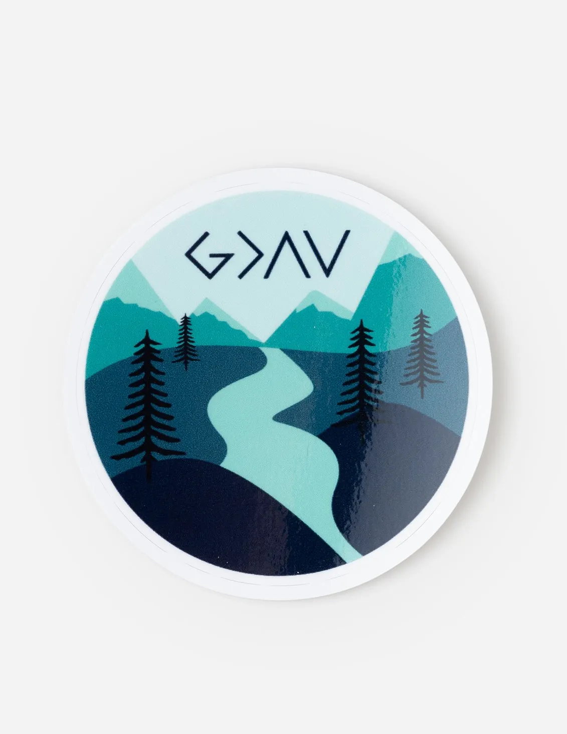 Highs and Lows Mountain Sticker