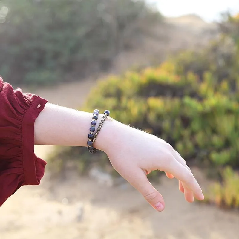 Iolite Wrist Mala Bracelet