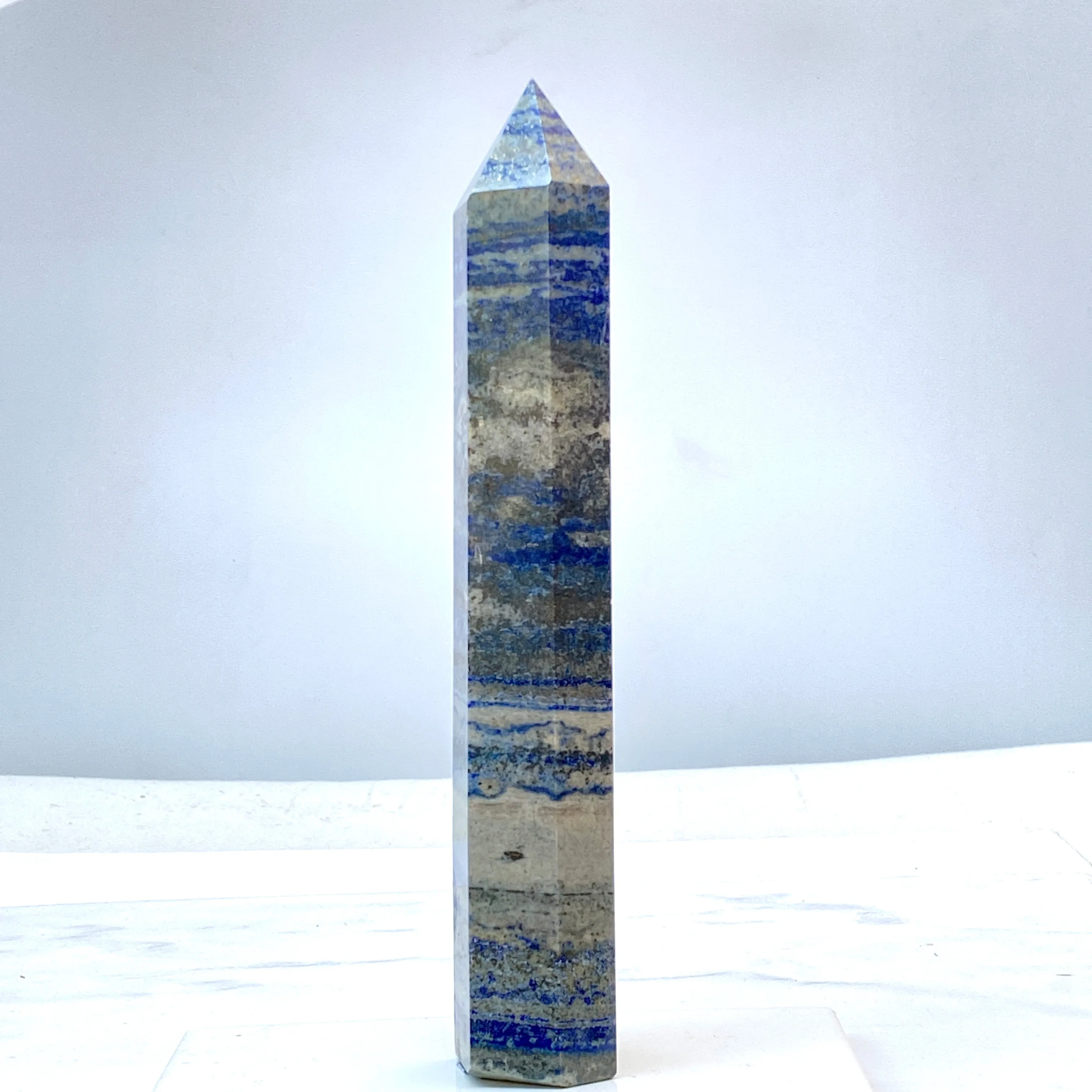 Lapis Lazuli Gemstone Tower Point healing energy Obelisk