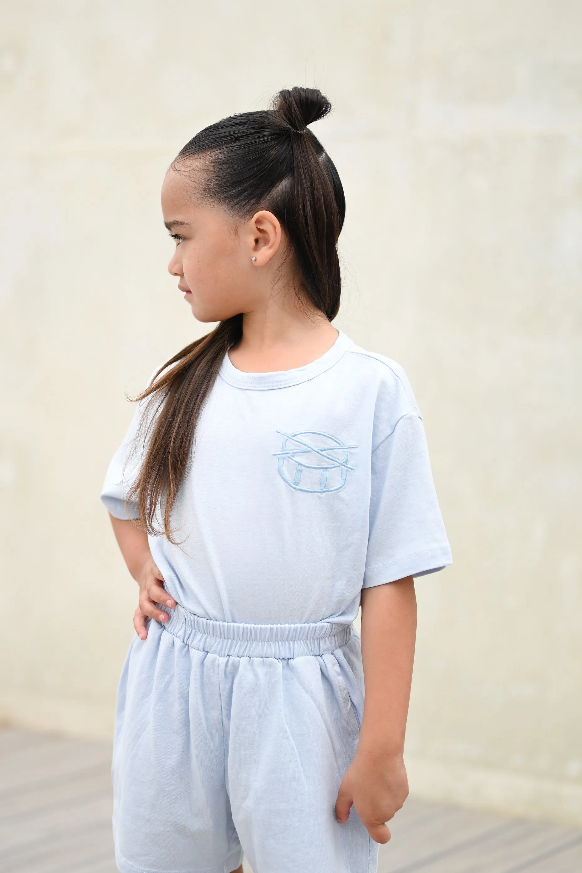 Little Jetty Tee: Dusty Blue