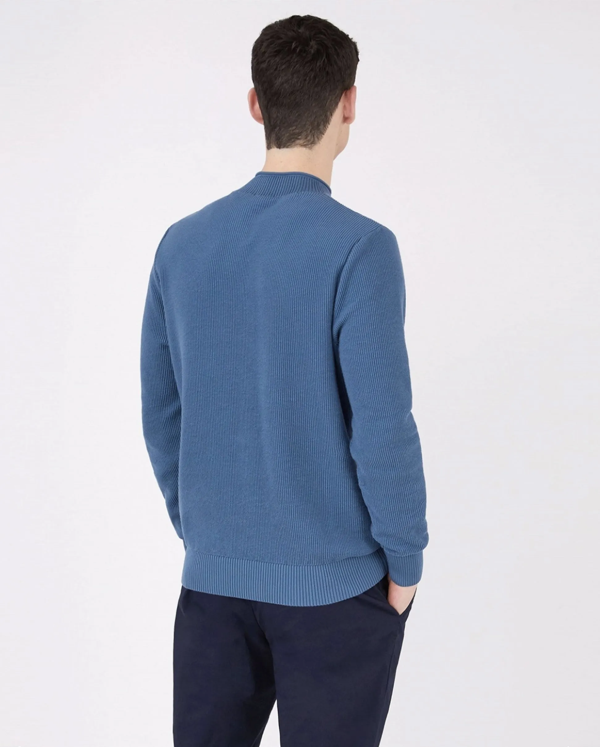 L/S SWEATER / LAKE BLUE