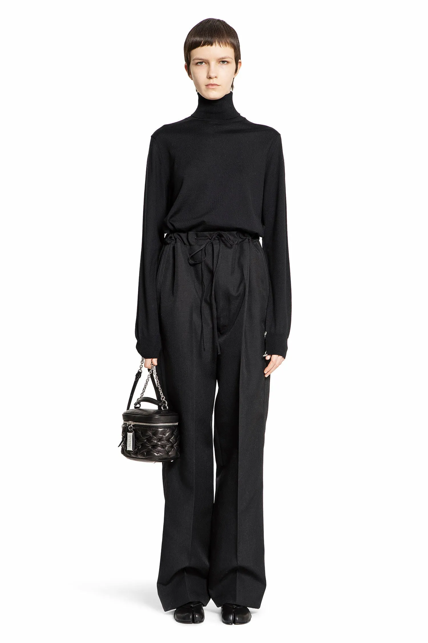 MAISON MARGIELA WOMAN BLACK TROUSERS