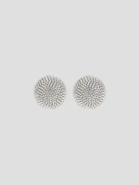 Midi Gaia Glam Earrings in Silver Sheen