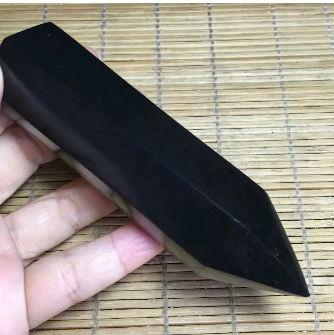 Natural Black Tourmaline gemstone Point Healing Wand Obelisk