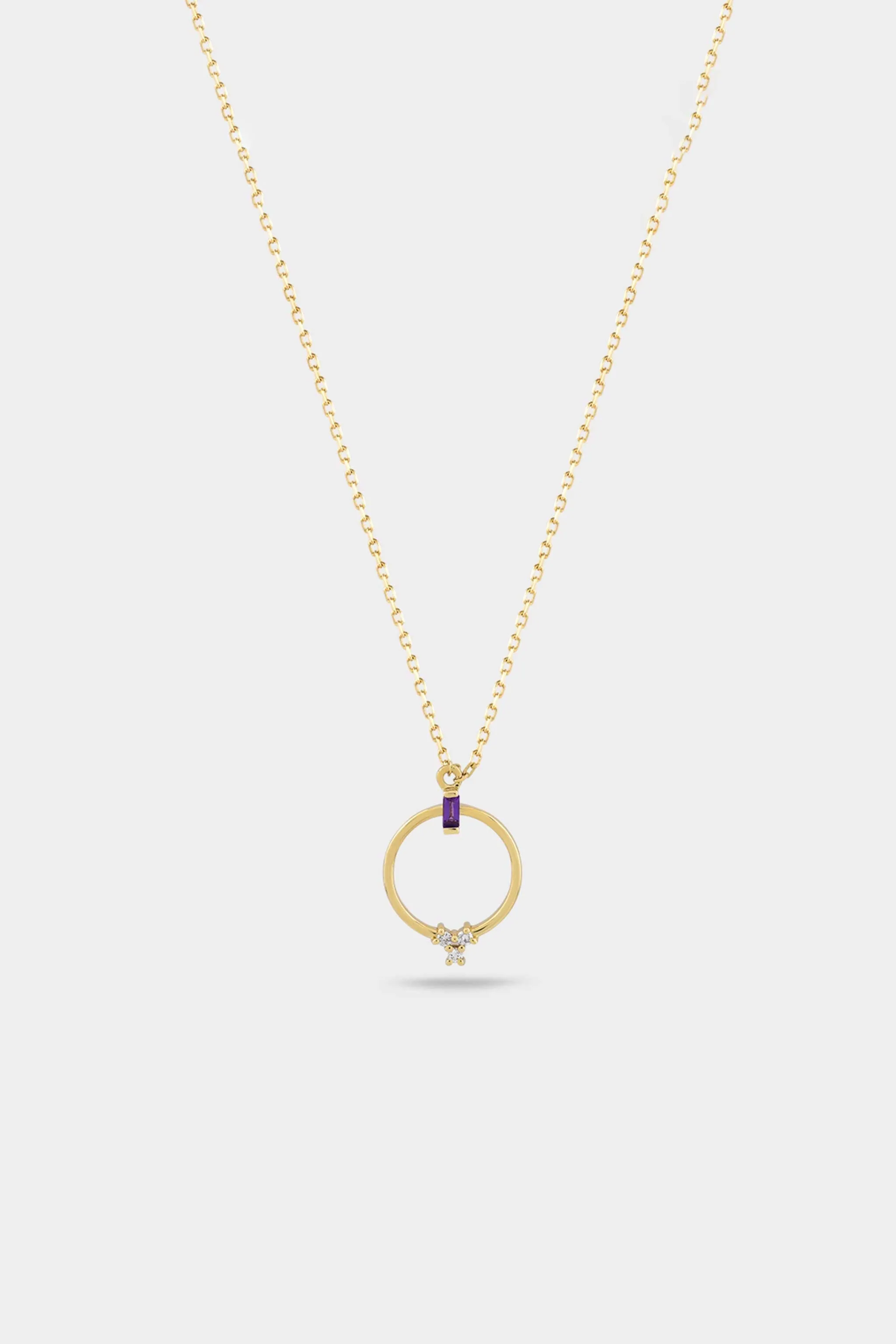 Oath Necklace in Amethyst and Diamond