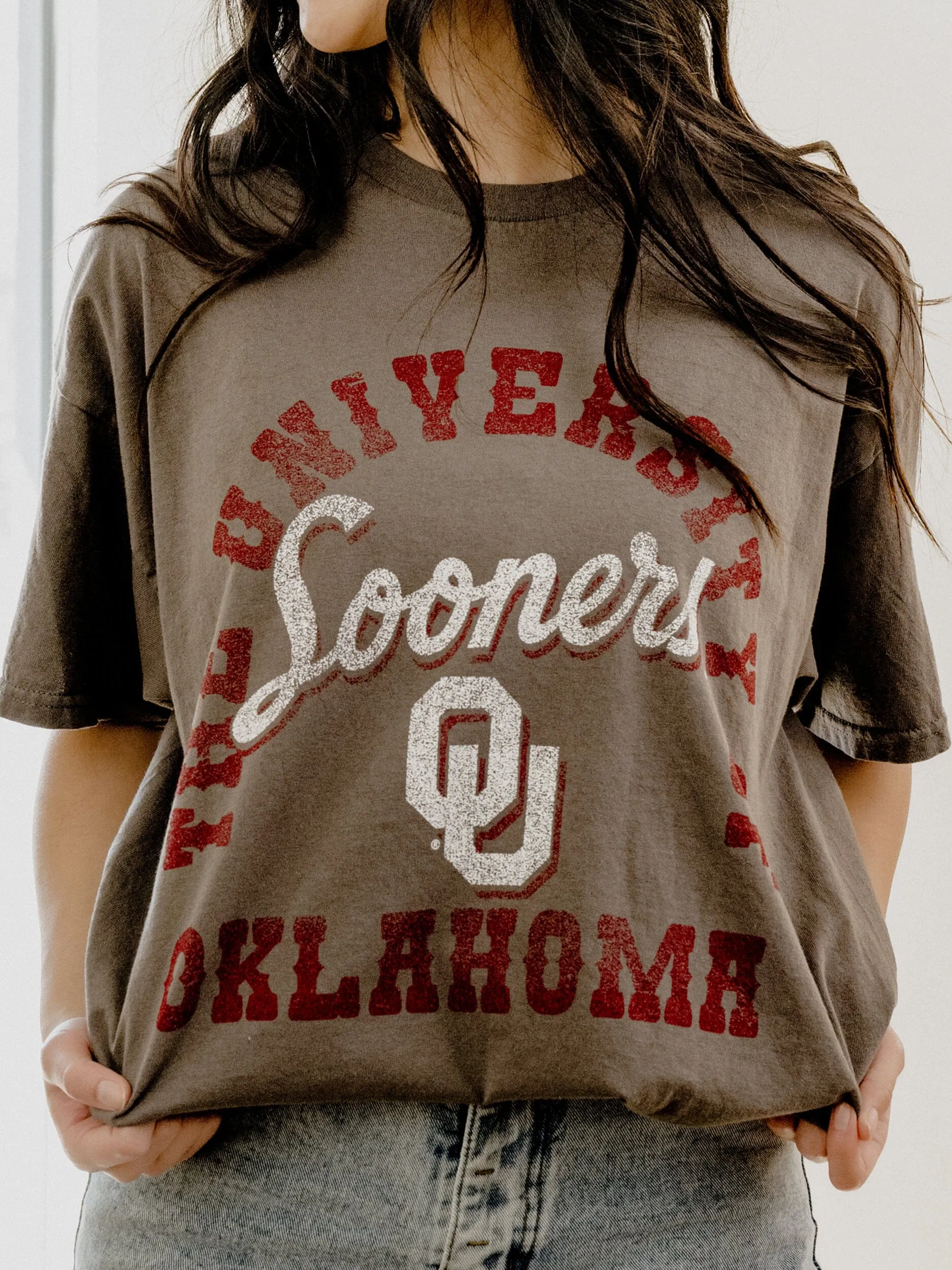 OU Sooners Draft Charcoal Thrifted Tee