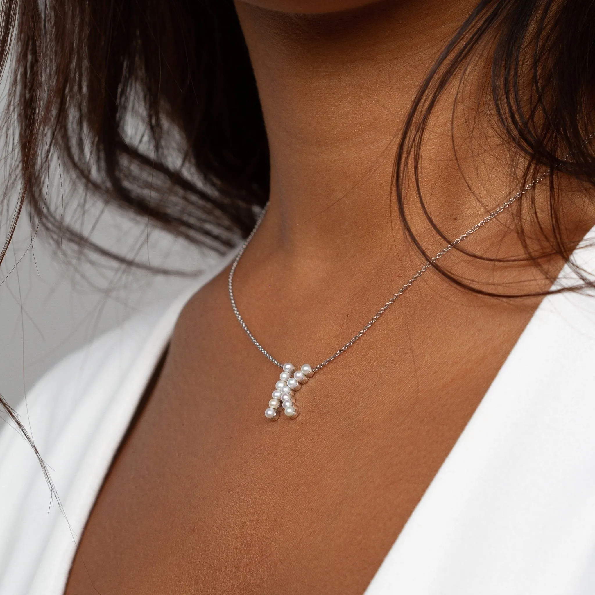 Pearl Initial Necklace