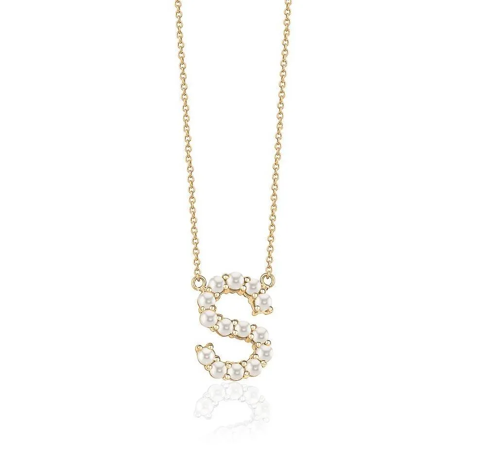 Pearl Initial Necklace