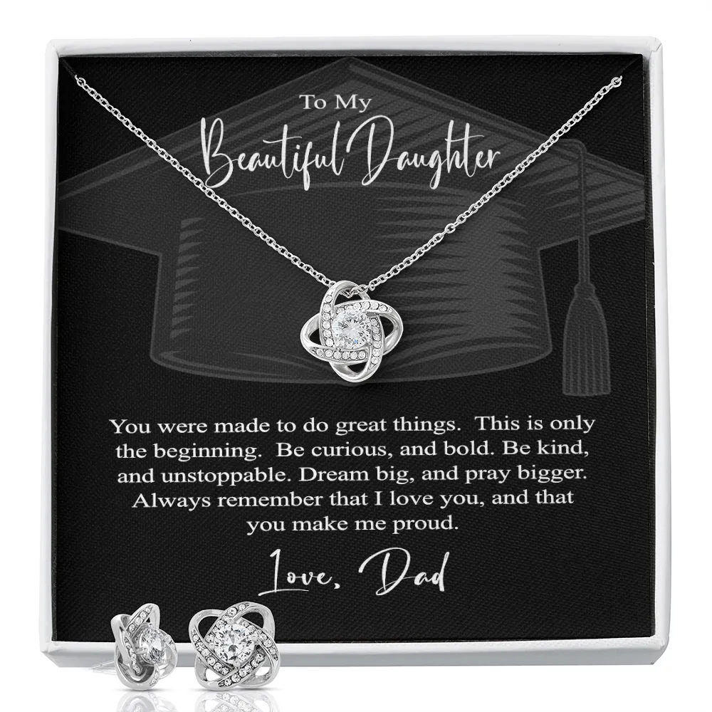 Perfect Graduation Gift | Love From Dad | Hearts Minimalist Necklace