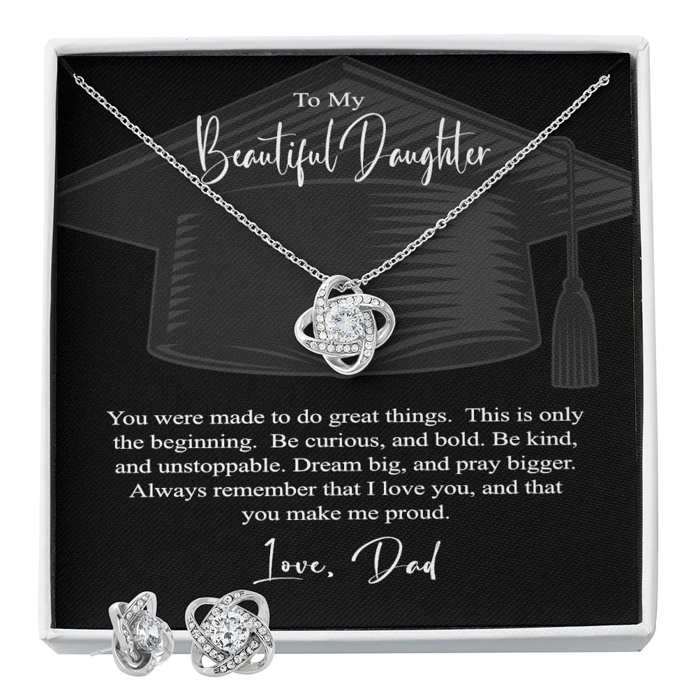 Perfect Graduation Gift | Love From Dad | Hearts Minimalist Necklace